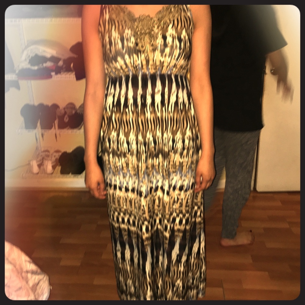 Tiger Printed A-Line Summer Dress